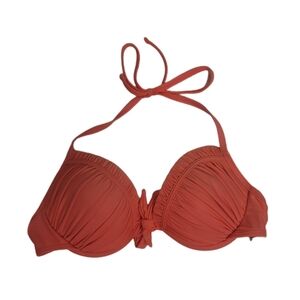 California Waves Bikini Top L Large Pink Padded Push Up Underwire